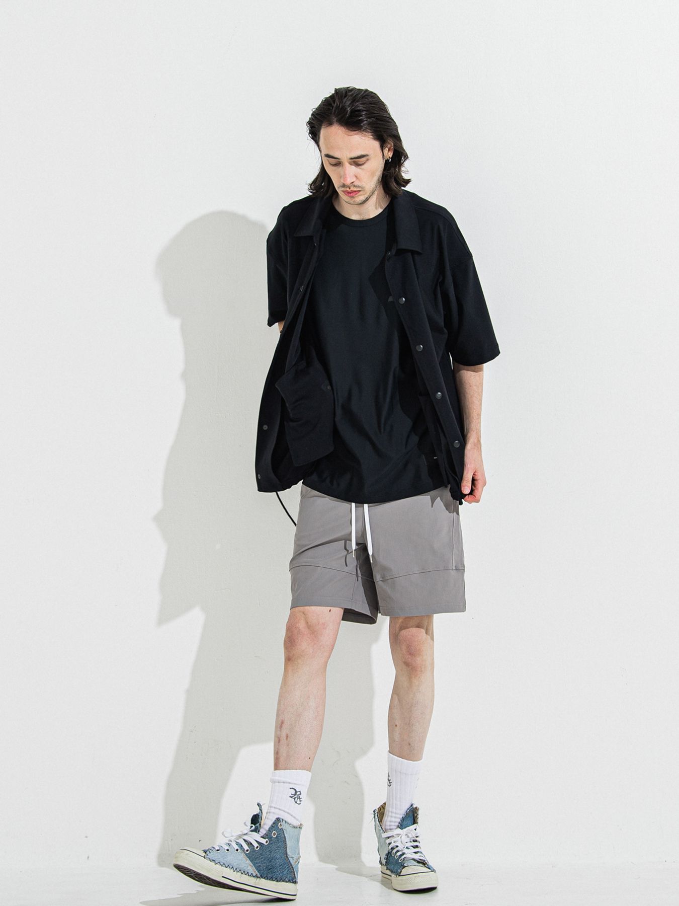 【予約品 】RASH OVER NO SLEEVE / ラッシュガード オーバーサイズノースリーブ / RCブラック