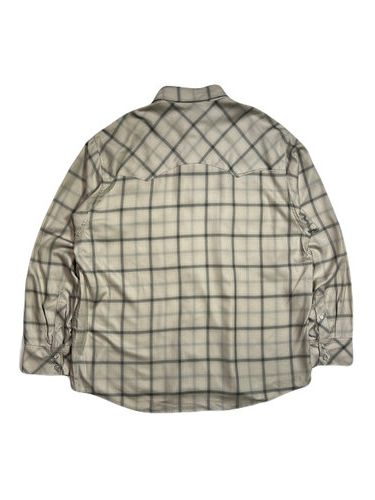 OMBRE CHECK SHIRT  刺繍入りグレー / roarguns