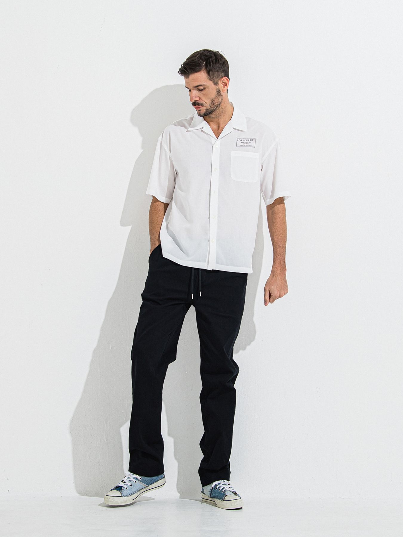 【予約品 】ZACK HALF SHIRT / ザックハーフスリーブシャツ / ホワイトプリント