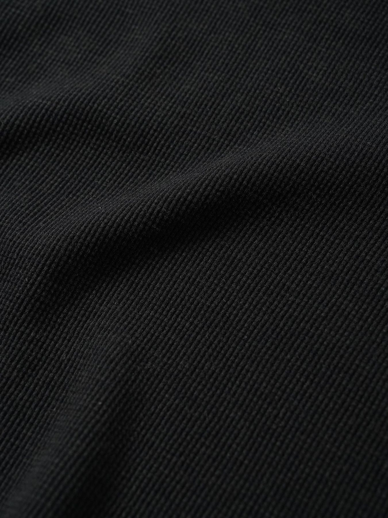 【予約品 5月27日(水) 締切】WOOLTHERMAL-TEE print / ロゴプリント ローリングネックTシャツ / ブラック