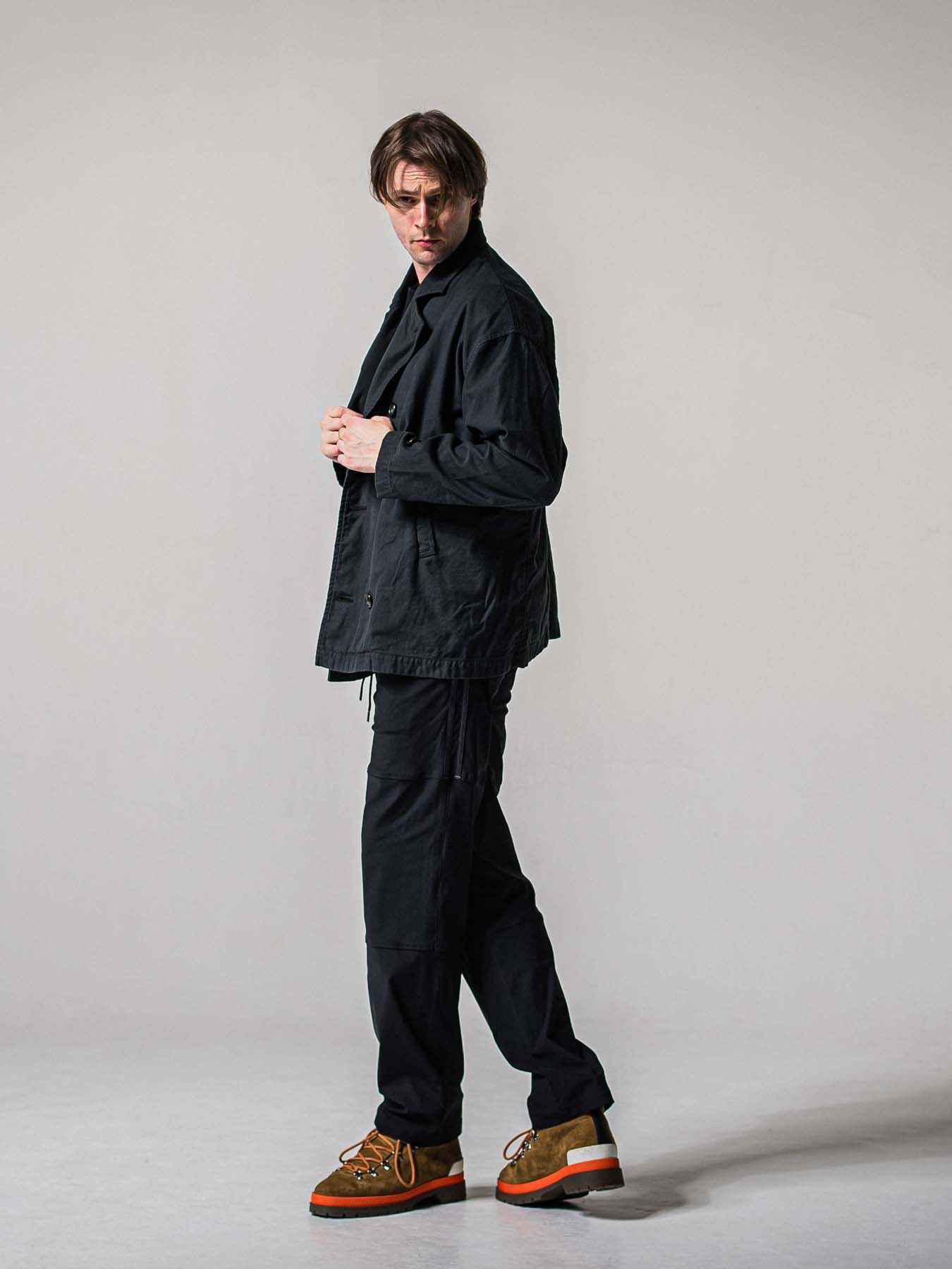 【予約品 11月16日(日) 締切】MV OVER PCOAT / オーバーサイズ ピーコートジャケット / ブラック