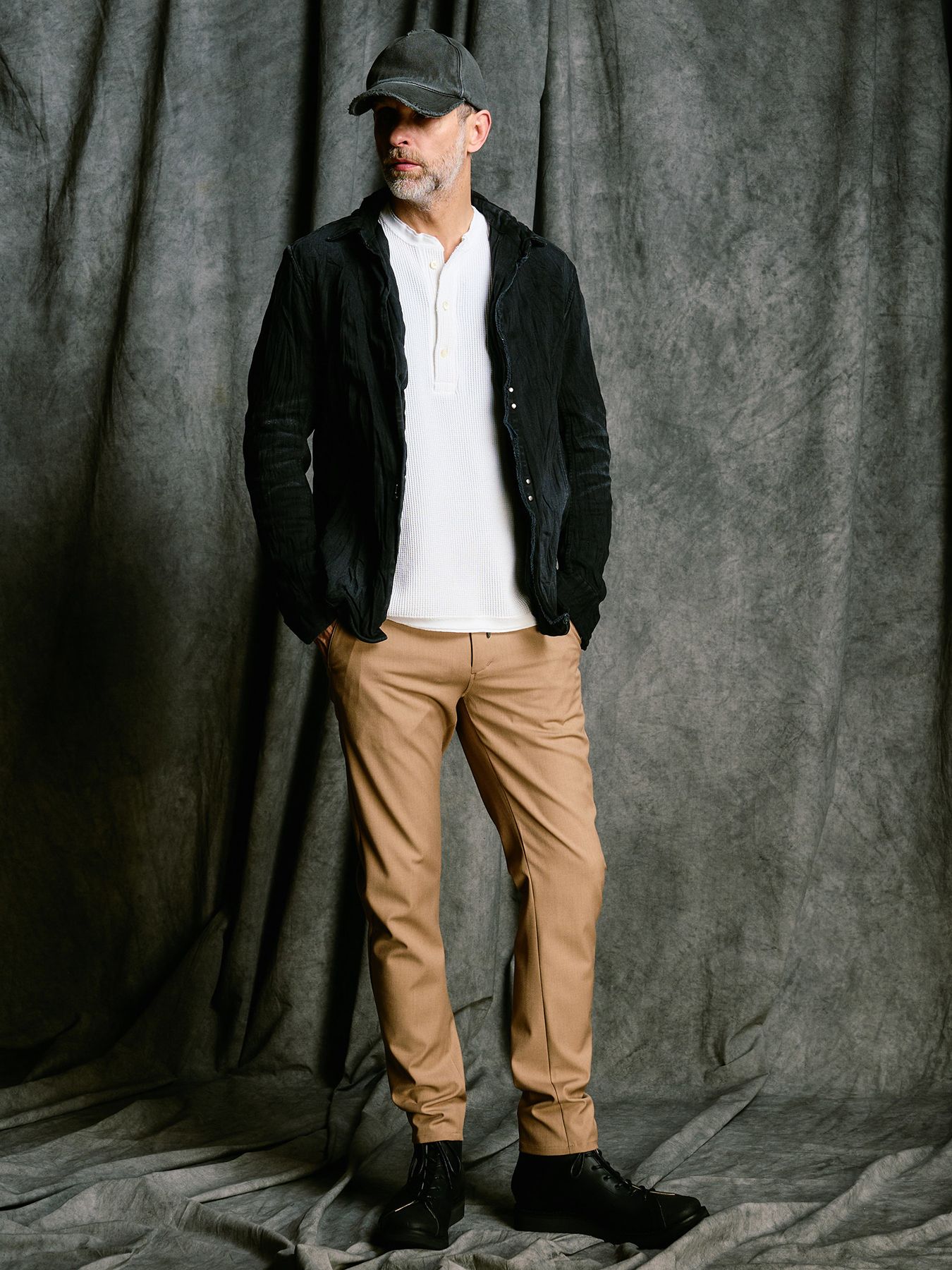 【予約品 4月19日(日) 18時締切】waffle henley L/S / ワッフル ヘンリーネック ロングスリーブ / ホワイト