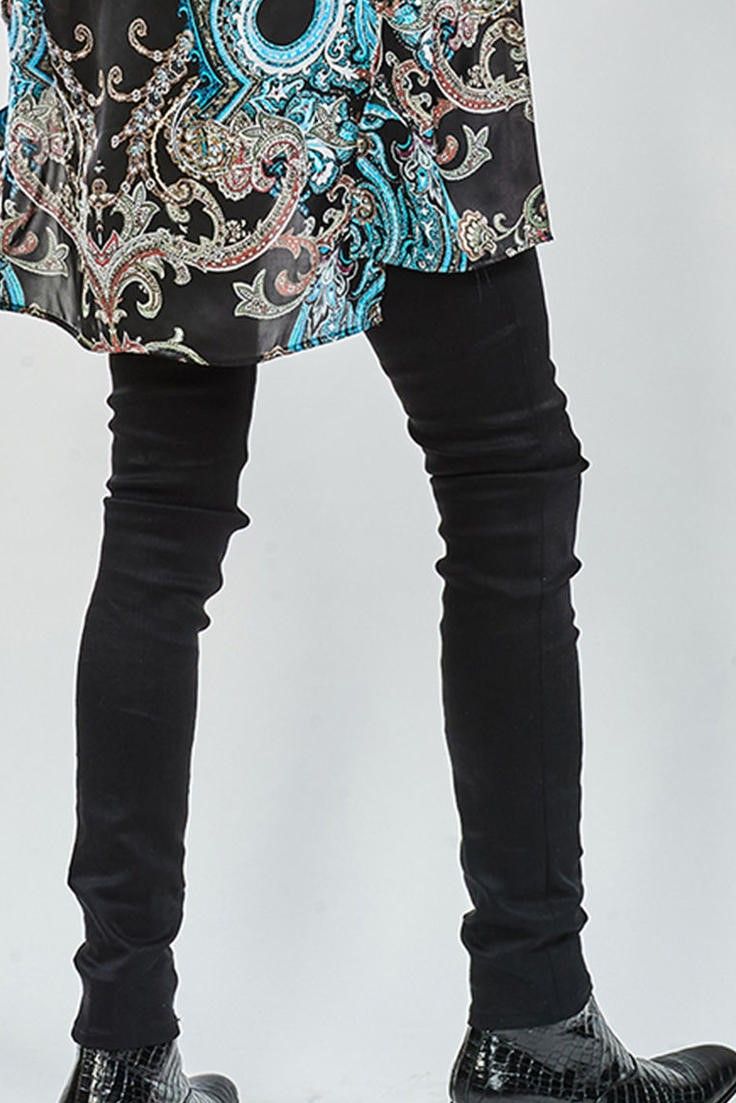 Twin power skinny denim pants / BLACK 【ys Yuji SUGENO】