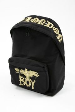 GOLD EAGLE NYLON BACKPACK / ブラック 【BOY LONDON】