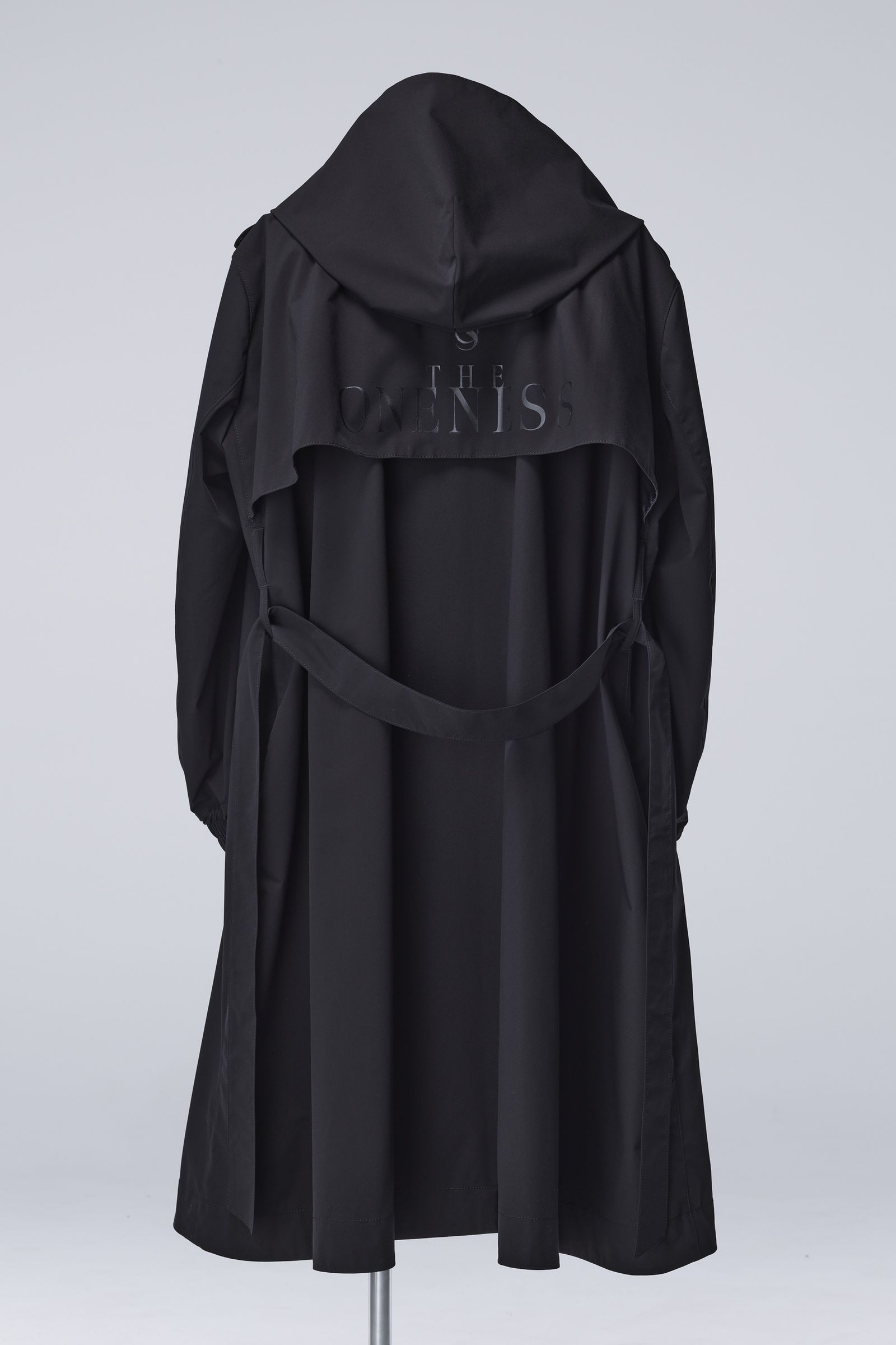 Recycled PEs Oversize Hoodie Coat  / ブラック 【THE ONENESS】