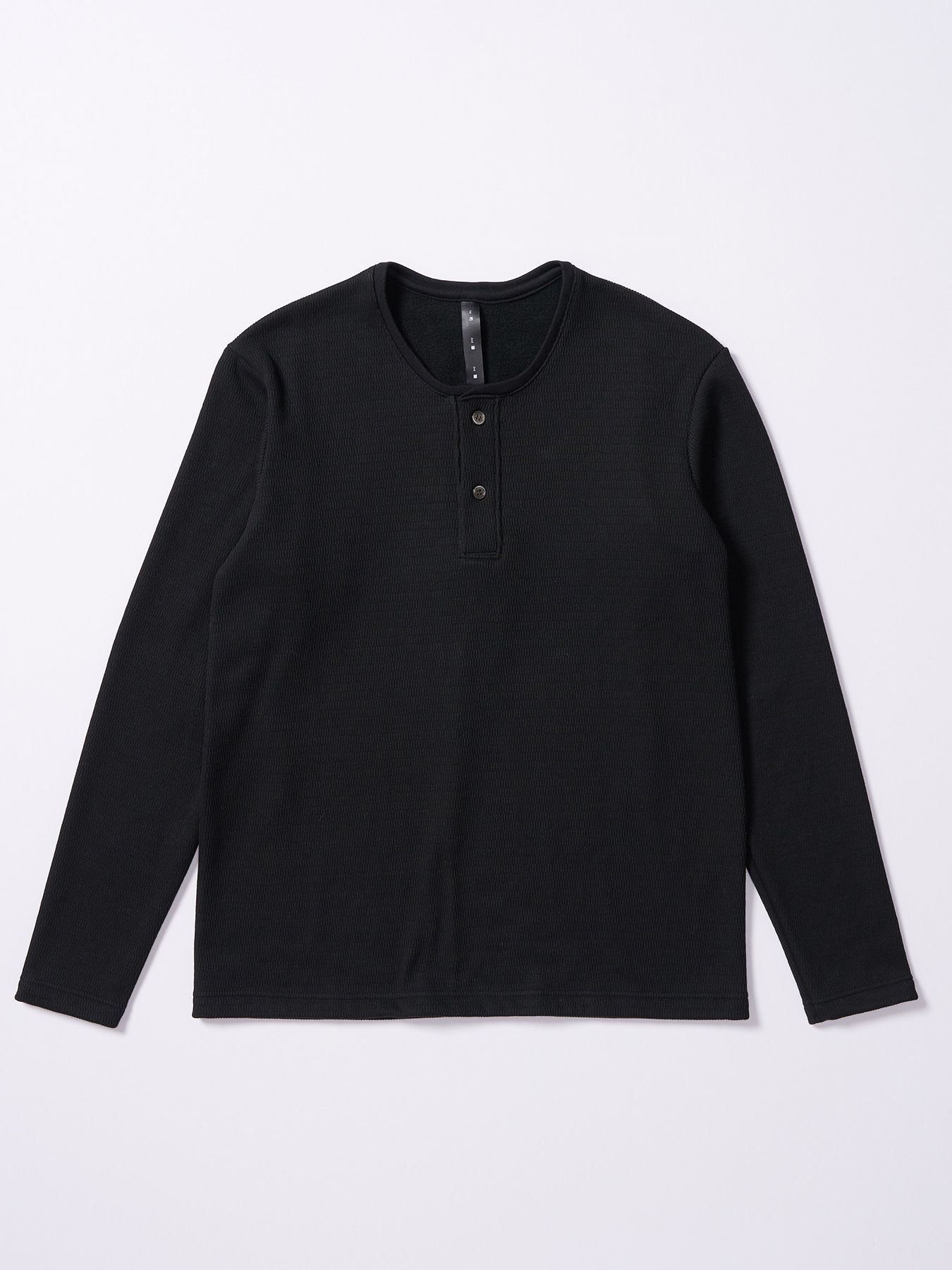【予約品 4月19日(日) 18時締切】back boa thermal henley L/S / バックボア サーマル ヘンリーネック ロングスリーブ / ブラック
