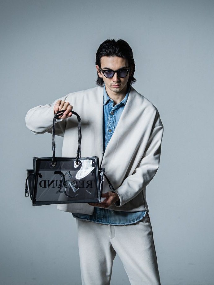 《予約品》 vermilion×RESOUND PVC TOTE BAG / ビニールトートバッグ / ブラック