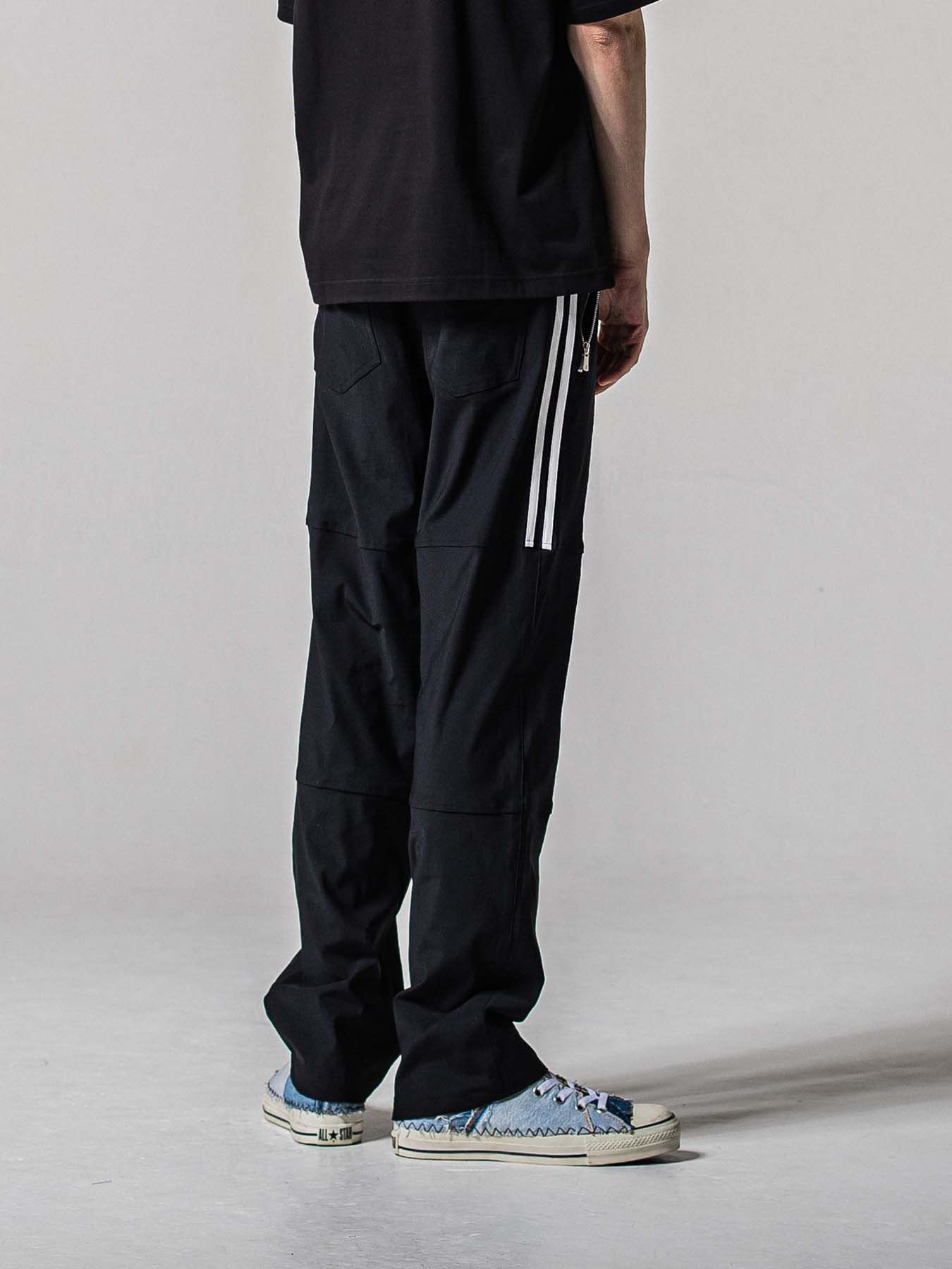 【予約品 11月16日(日) 締切】JONSON LINE WIDE PT / ジョンソン ライン ワイドパンツ / ブラック×ホワイト