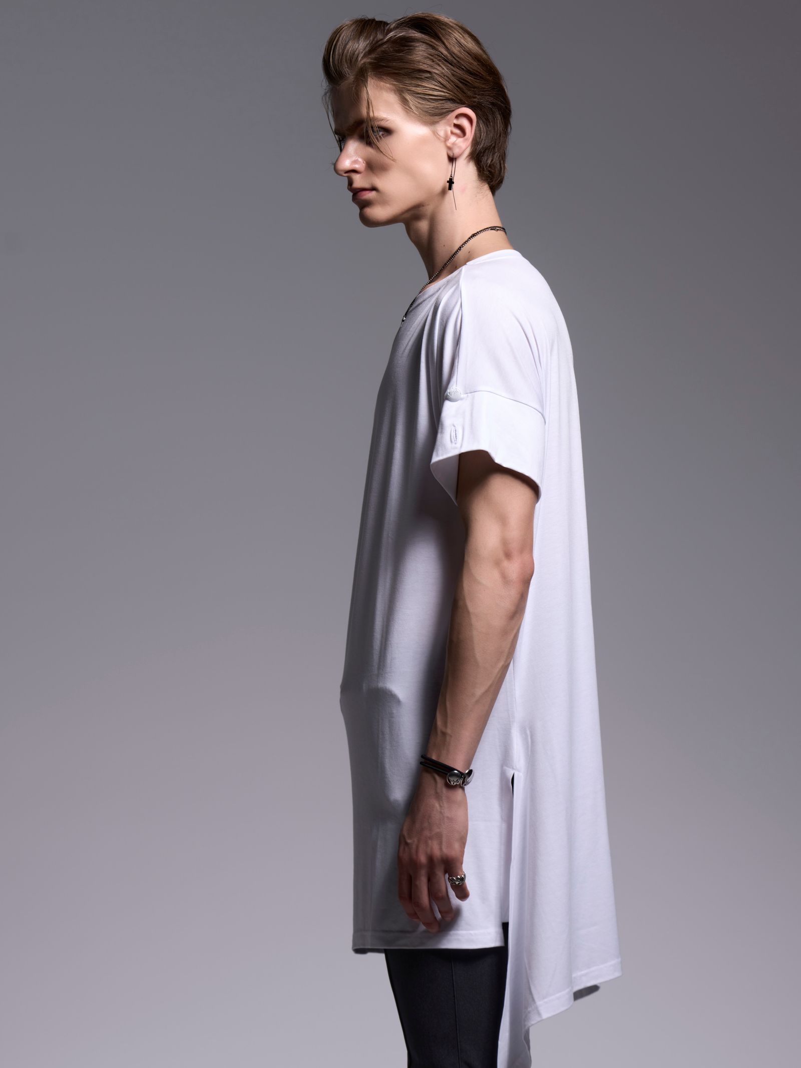 【予約品 1月4日(日) 締切】Boat Neck Flare-T / ボートネック フレアTシャツ / ホワイト