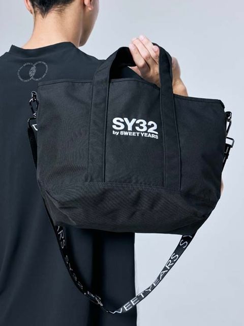 SHOULDER BELT付き TOTE BAG BLACK 【SY32 by SWEET YEARS GOLF】