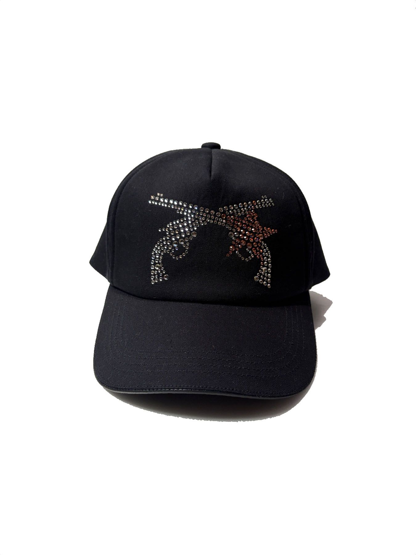【予約品 3月9日(月) 18:00 締切】CROSSGUN STAR BB CAP / クリスタル クロスガン スター ベースボールキャップ / ブラック×ライトローズ