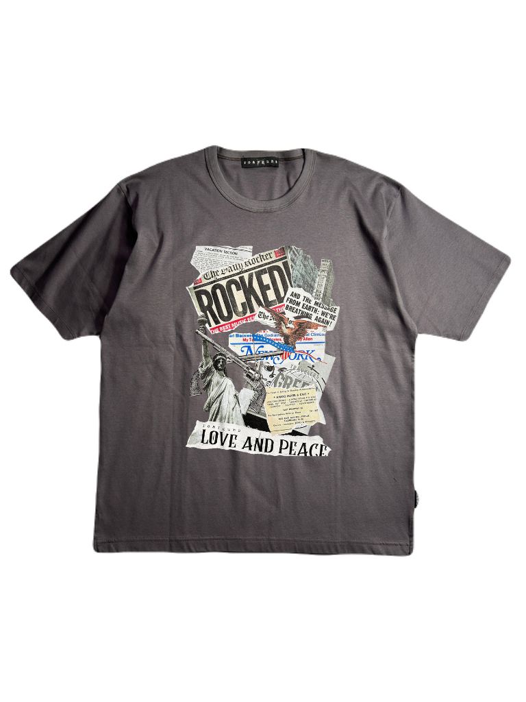 NEWYORK ROCKED S/S T グレー