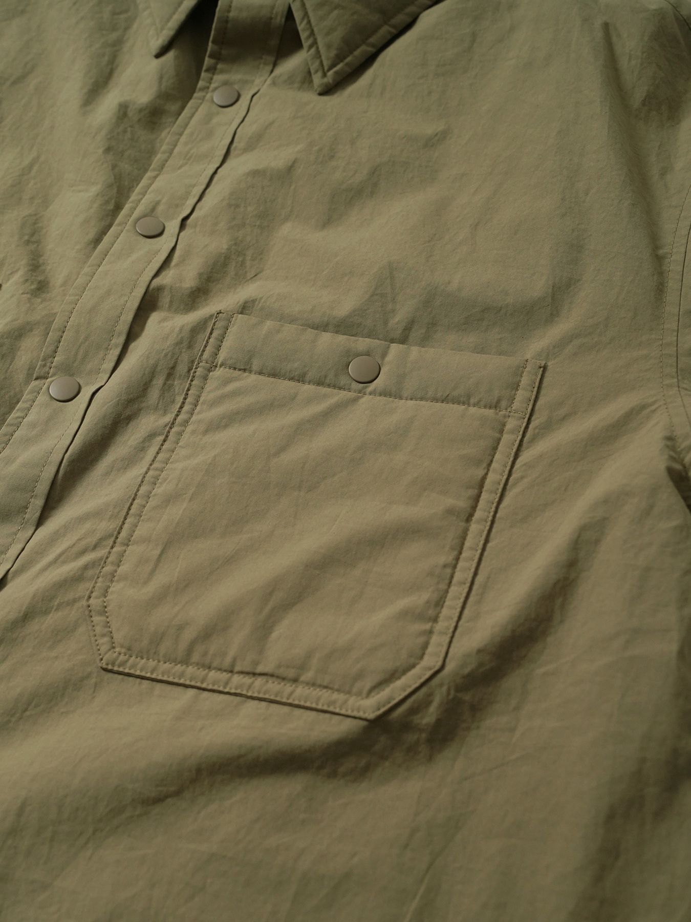 【予約品 5月6日(水) 締切】FLIPPADDING-SHIRTS / リバーシブルシャツ / オリーブ×オリーブ