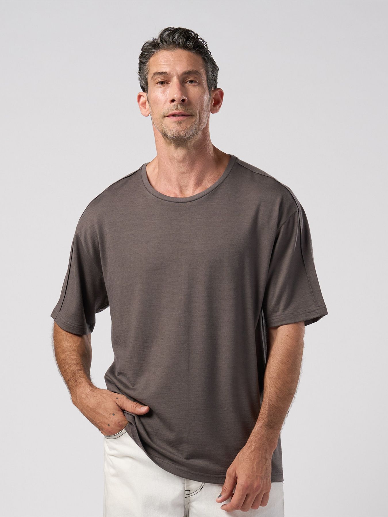 【予約品】super100's wool jersey S/S / Super100'sウール ハイゲージシングルジャージー ショートスリーブカットソー / スチールグレー