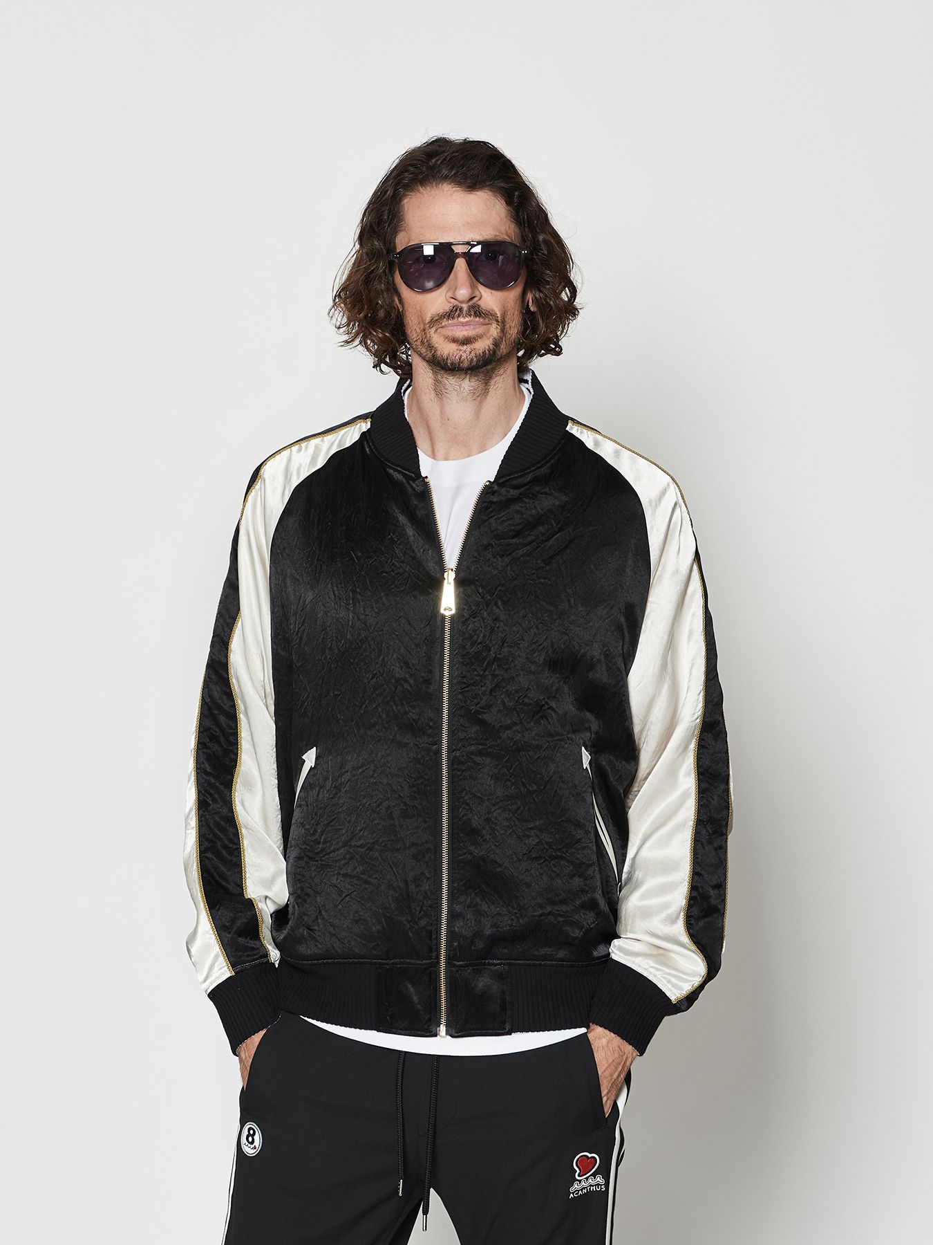 【予約品 10月9日(木) 締切】muta Souvenir Jacket / リバーシブル スーヴェニアジャケット / ブラック【Acanthus × muta MARINE】