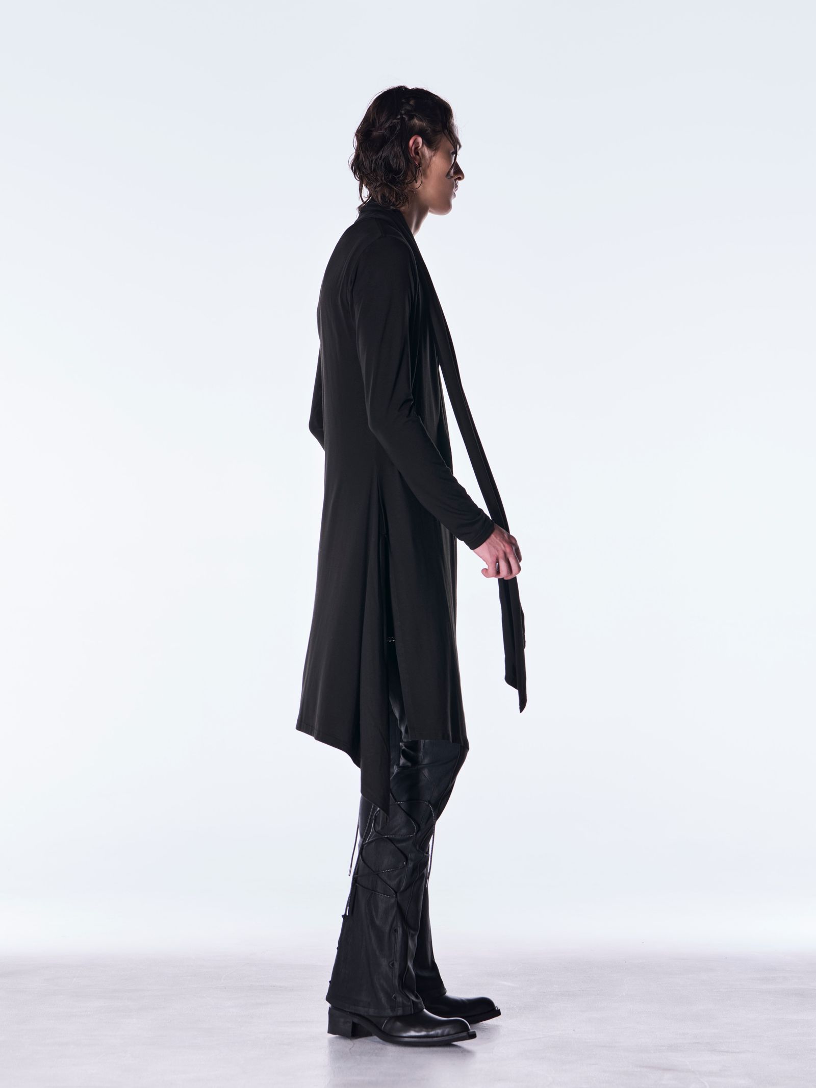 【予約品 6月29日(月) 締切】Heat Tech BEATENJIKU Stole Cardigan / ストールカーディガン / ブラック