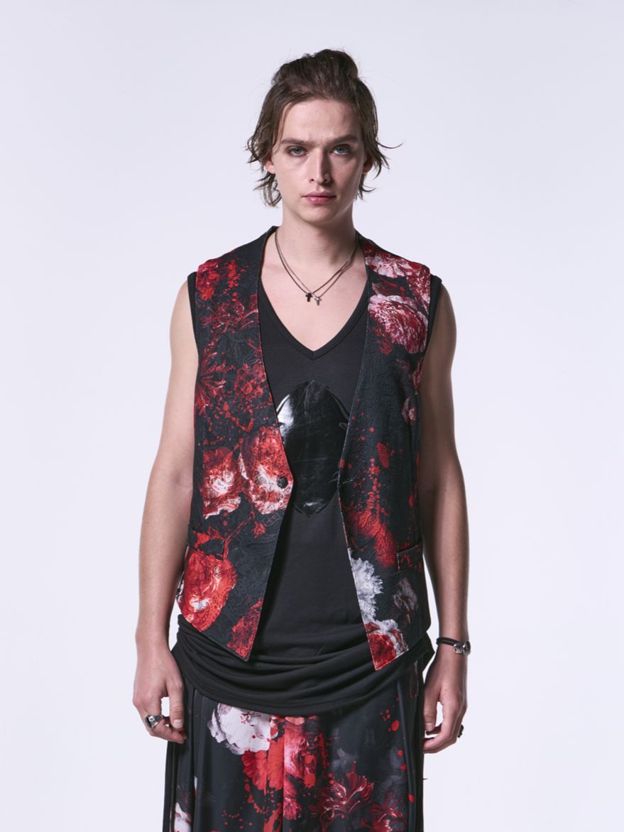 《予約品》 LaceUpVest / レースアップベスト / ブラック＆レッド