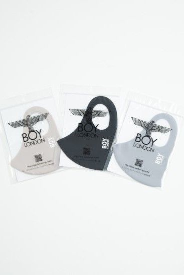 《接触冷感》 BOY LOGO FACE MASK / Beige 【BOY LONDON】
