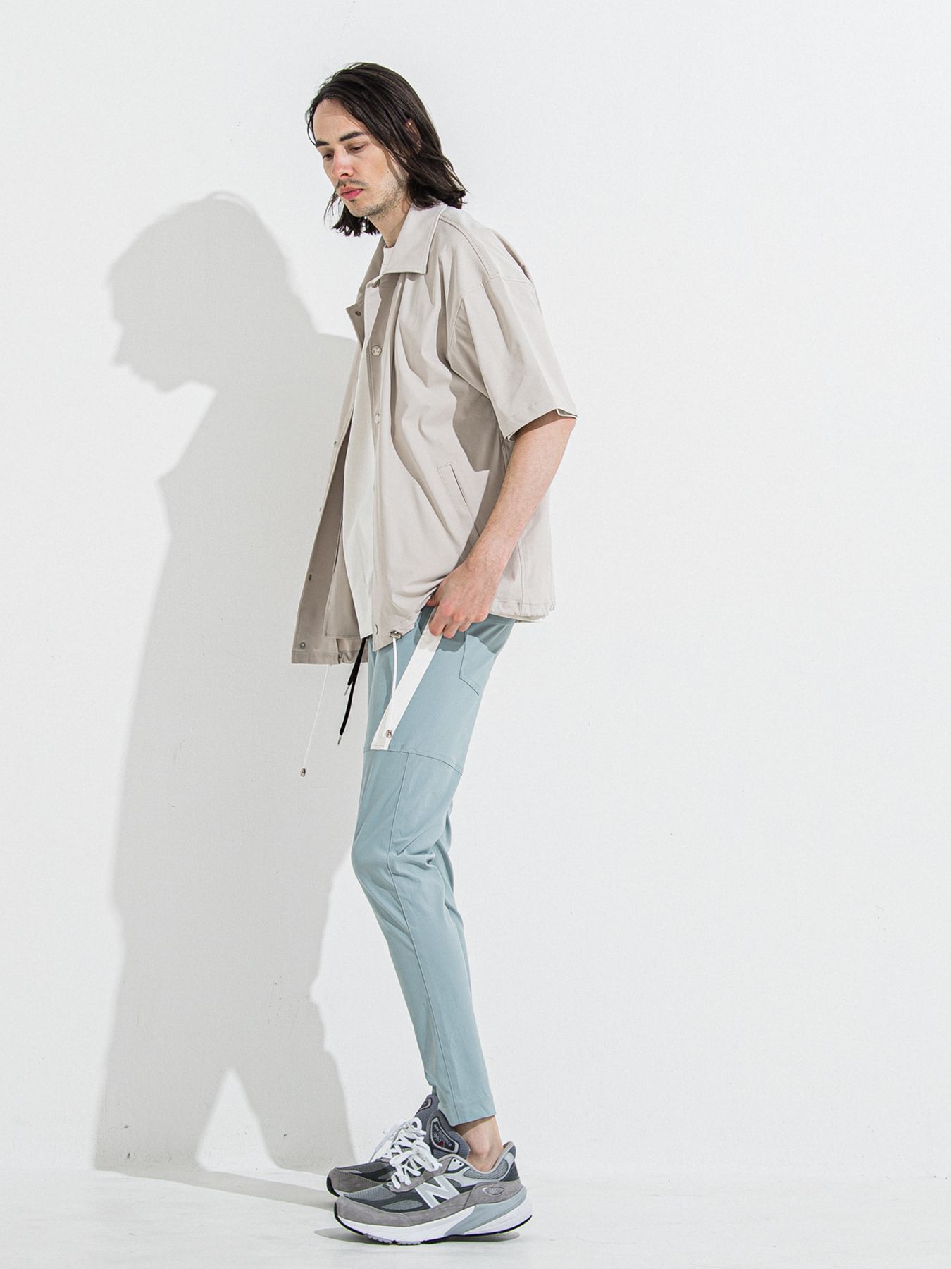 【予約品 】NYLON HALF COACH JACKET / グレージュ