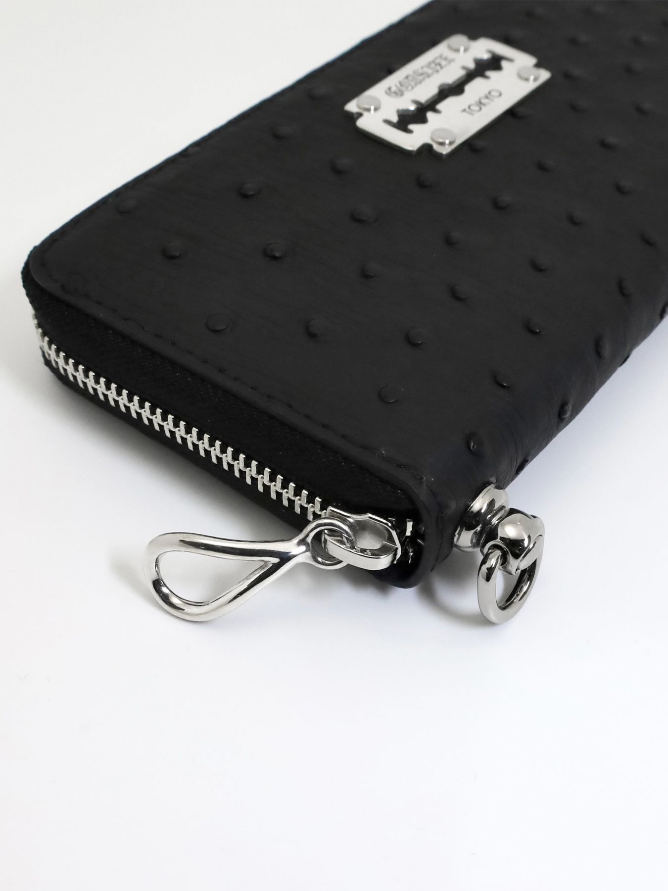 《取り寄せ》GODSIZE OSTRICH LEATHER ROUND ZIP LONG WALLET / ゴッドサイズ オーストリッチレザー ラウンドジップロングウォレット / 先着