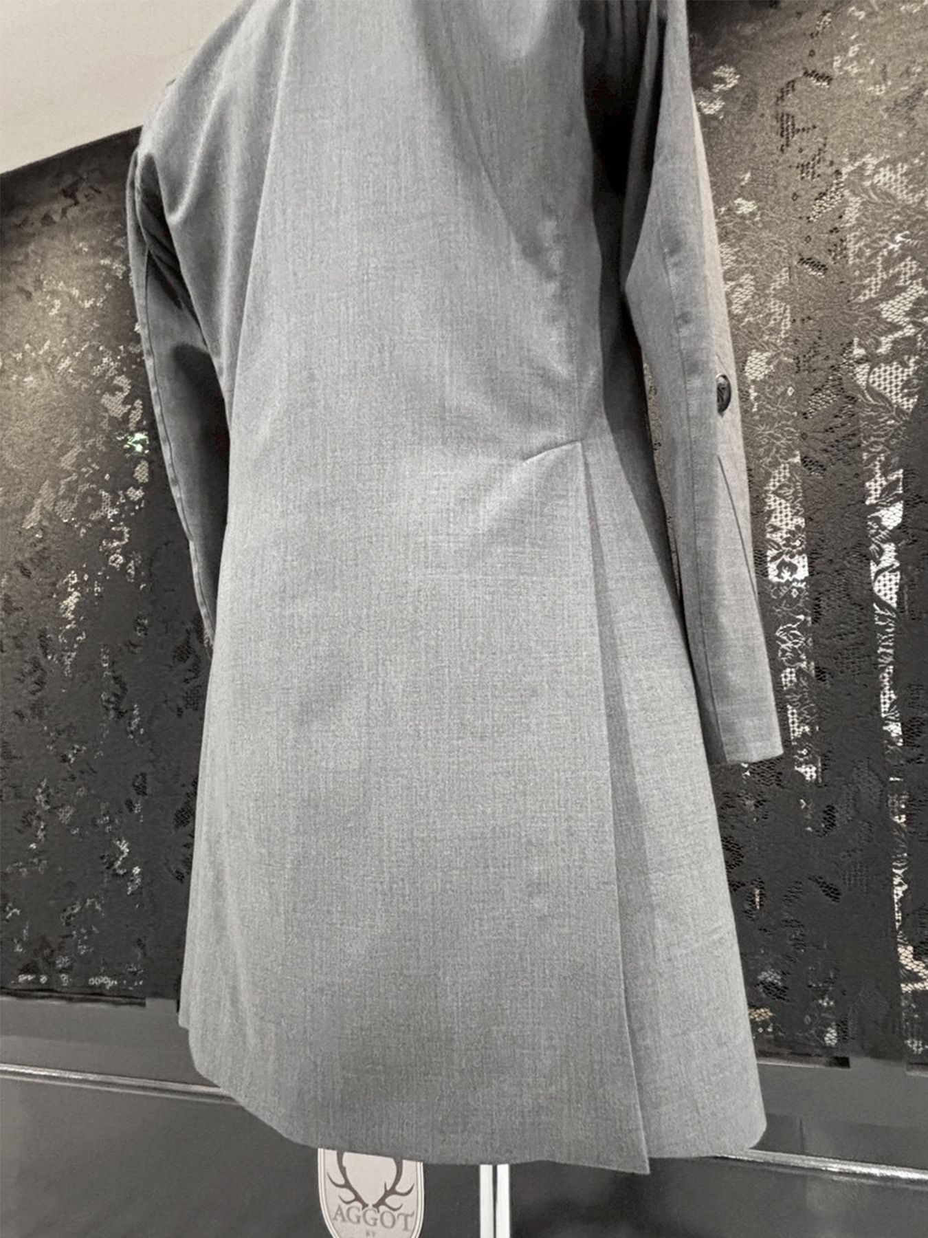 【予約品 1月4日(日) 締切】Goth Jacket / ゴスジャケットチェーン付きボタン  / グレー