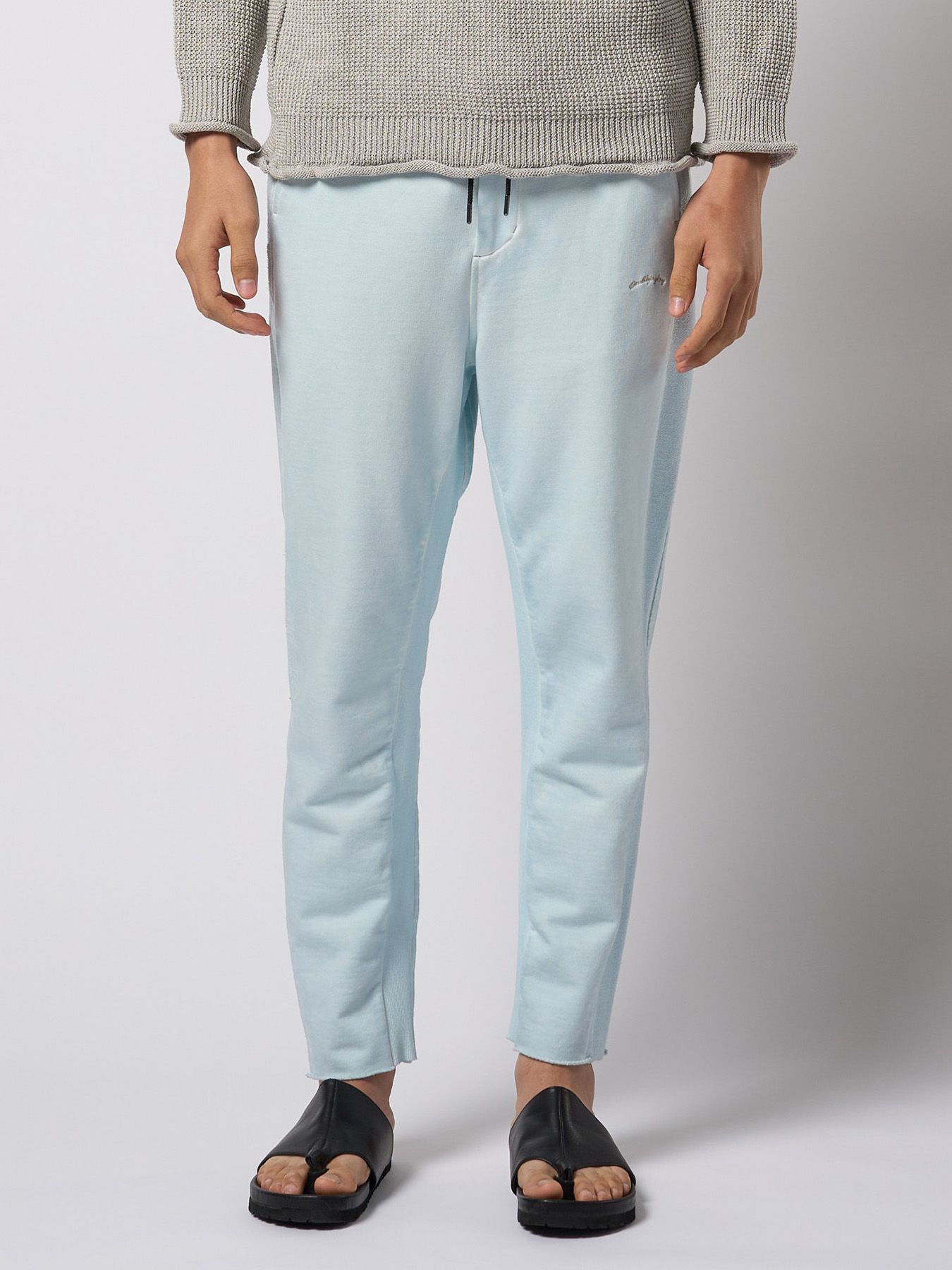 【予約品 9月23日(火) 締切】cut-off sweat pants / カットオフ スウェットパンツ / アイスブルー