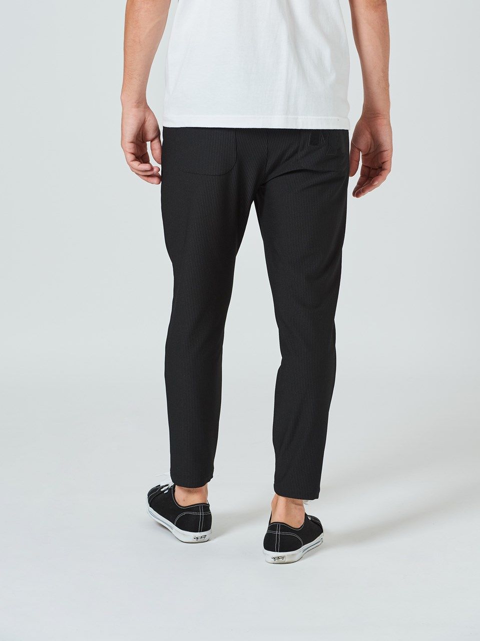 (予約品2023年10月19日18時締め) muta  Stretch Seersucker Pants / イージーパンツ / ブラック 【Acanthus×muta】