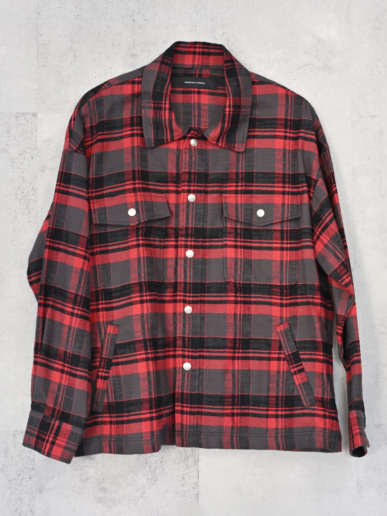 【予約品 9月6日(日) 締切】OLD SLUB CHECK JK / ヴィンテージ ネルジャケット / レッド