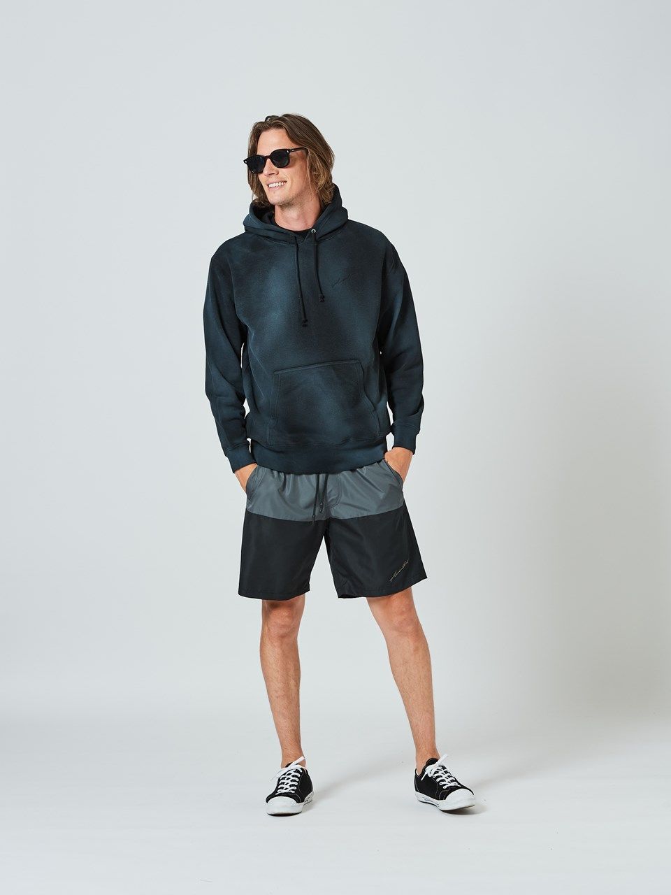 (予約品2023年10月19日18時締め) Random Dye Hooded Sweatshirt / フードスウェット / ブラック
