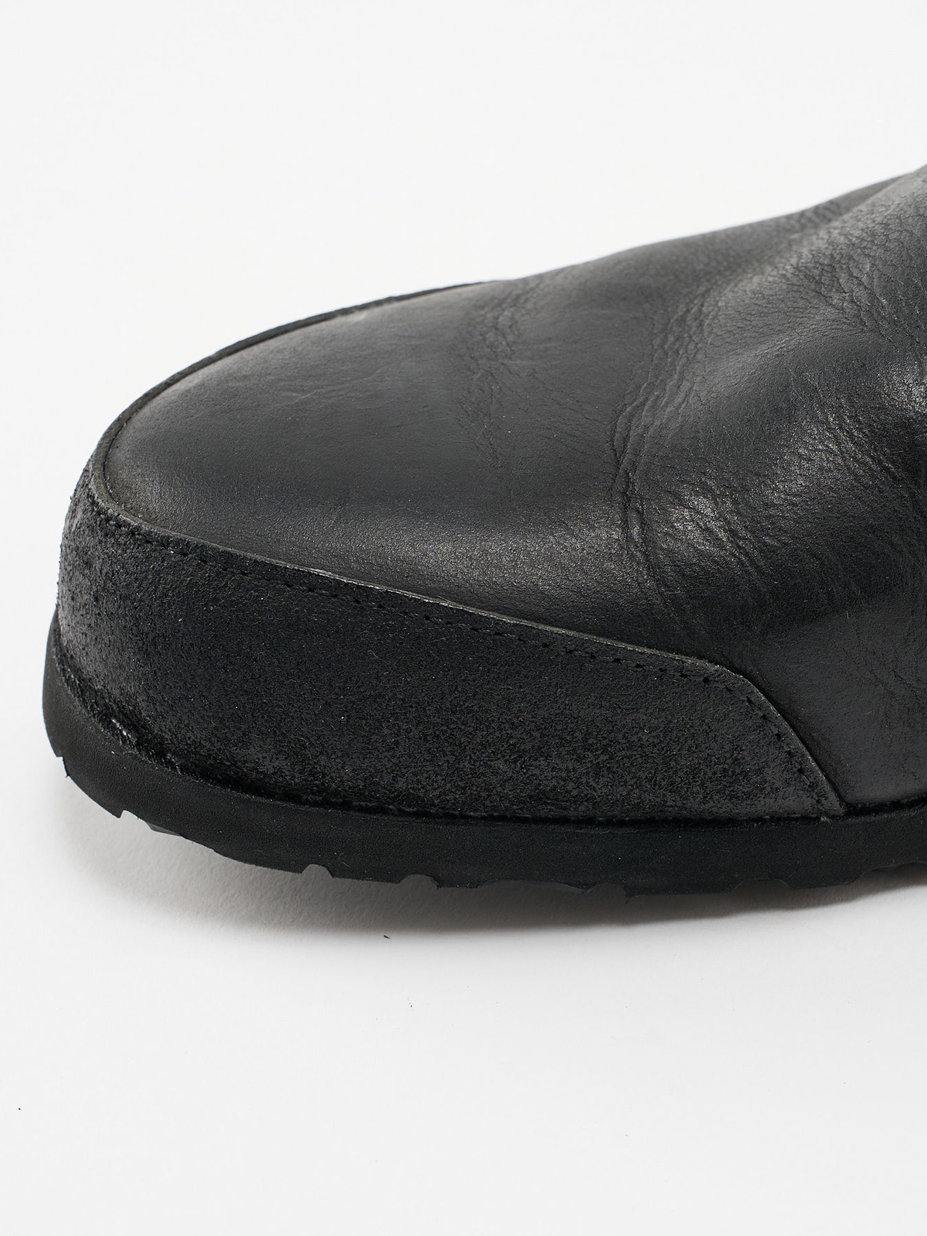 【予約品 4月19日(日) 18時締切】combination slip-on shoes / カーフレザー コンビネーション スリッポン シューズ / ブラック