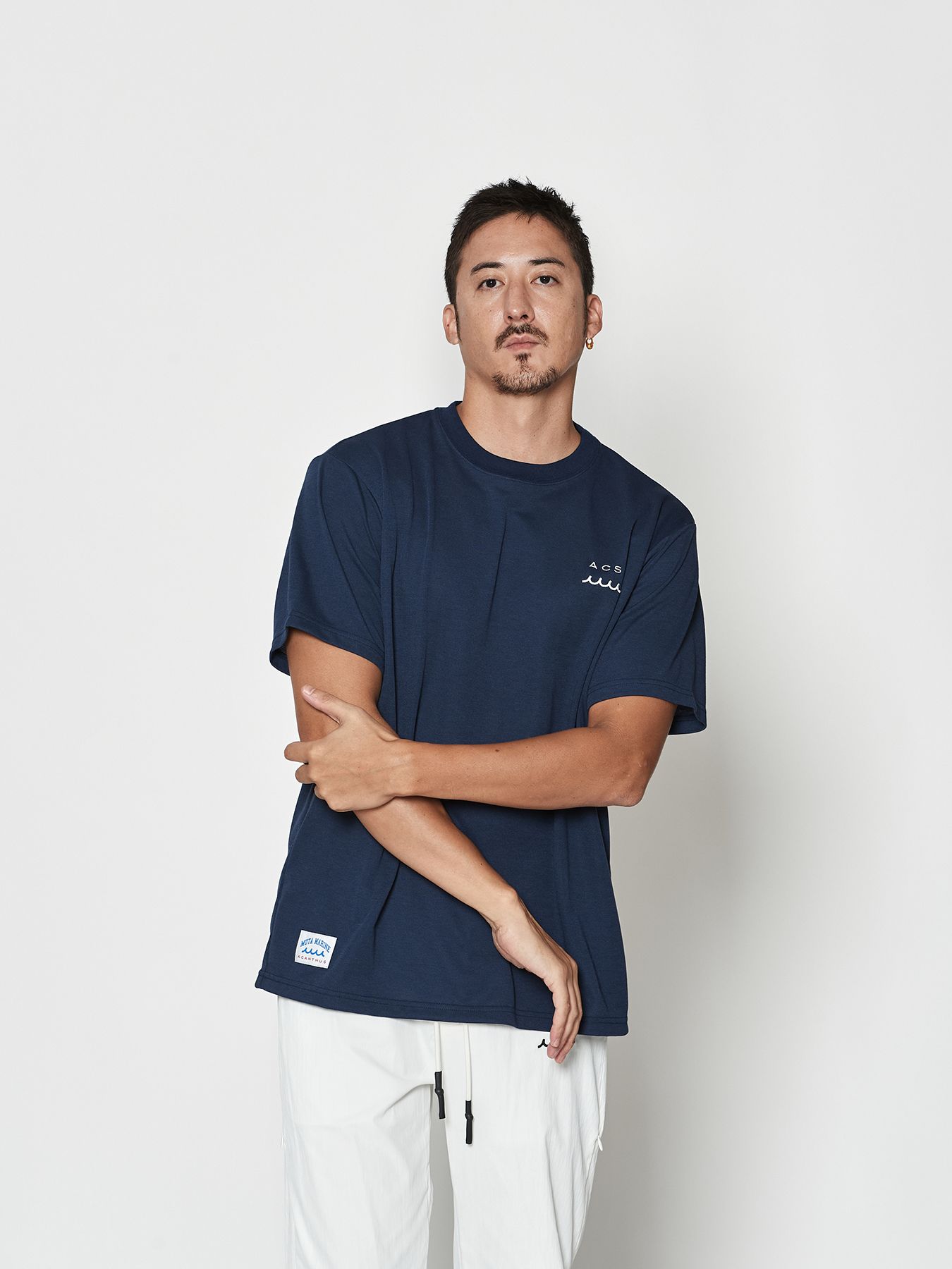 【予約品 10月9日(木) 締切】muta Ventilation Tee / Tシャツ / ネイビー【Acanthus × muta MARINE】