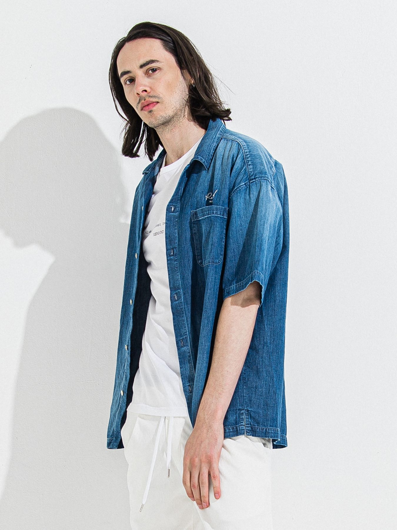 【予約品 】ZACK HALF DENIM SHIRT / ザックハーフスリーブデニムシャツ / ダークインディゴ