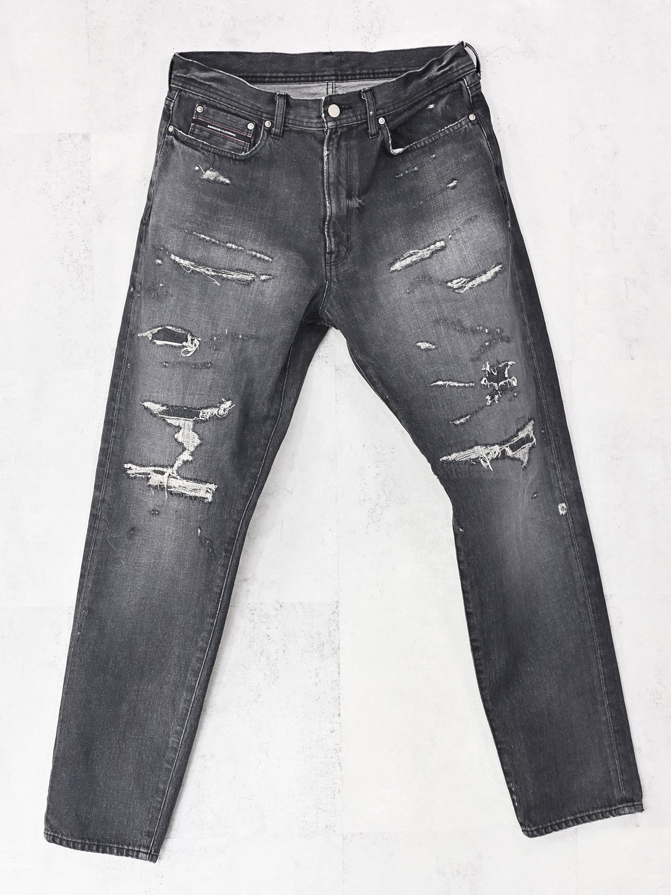 【予約品 9月6日(日) 締切】SCOTT JEANS / ライトオンスヴィンテージジーンズ / ブラック ユーズド