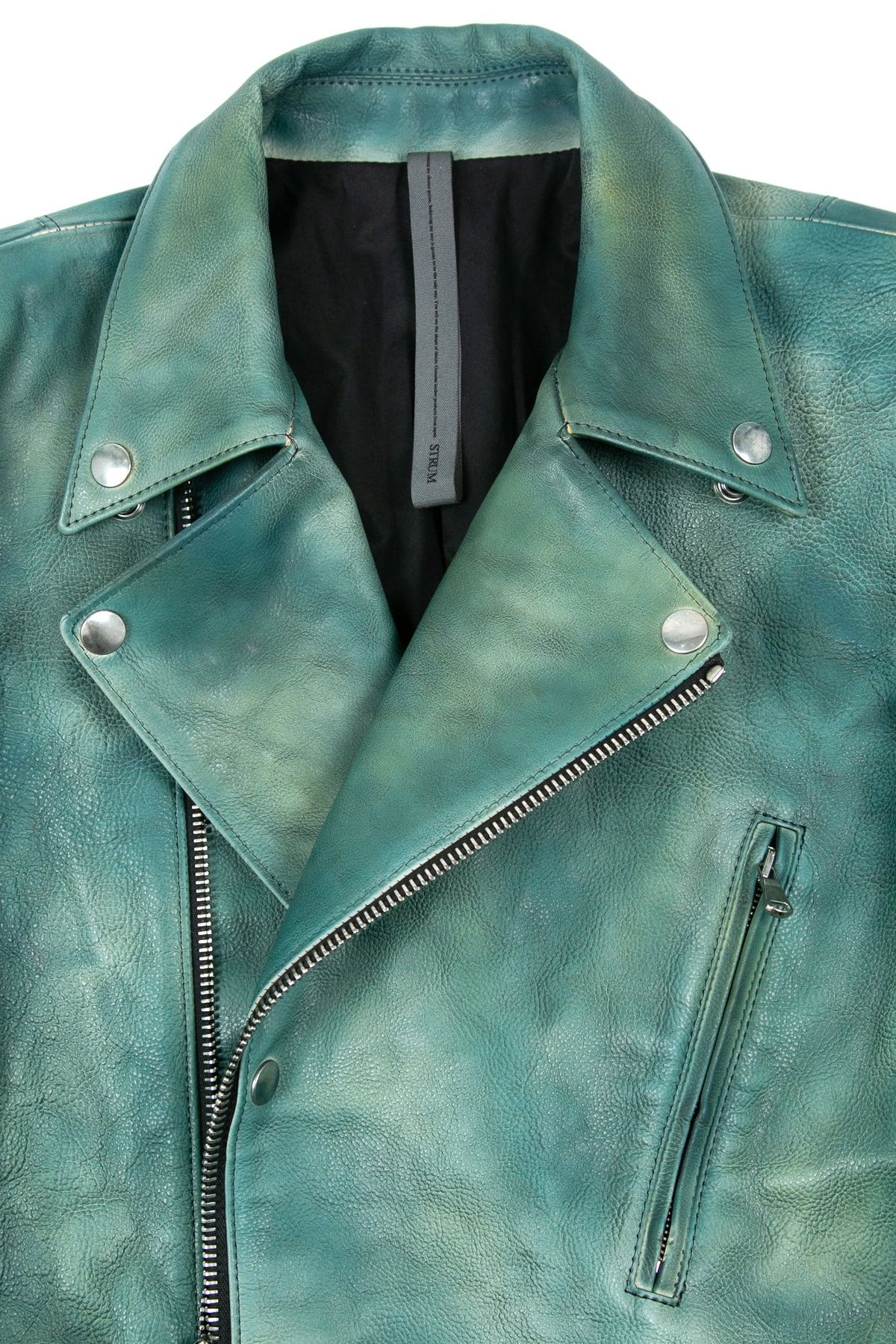 OVER ROAD Garment Burning Dyed Double Riders / BEER GREEN 【STRUM】
