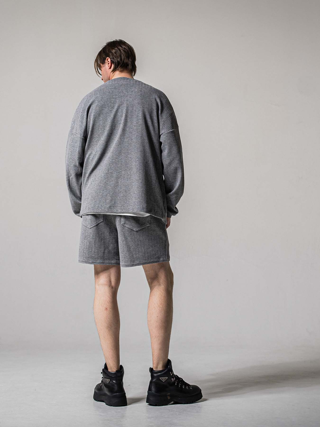 【予約品 11月16日(日) 締切】BLISTER KNIT HALF PT / ブリスターニットハーフパンツ / グレー