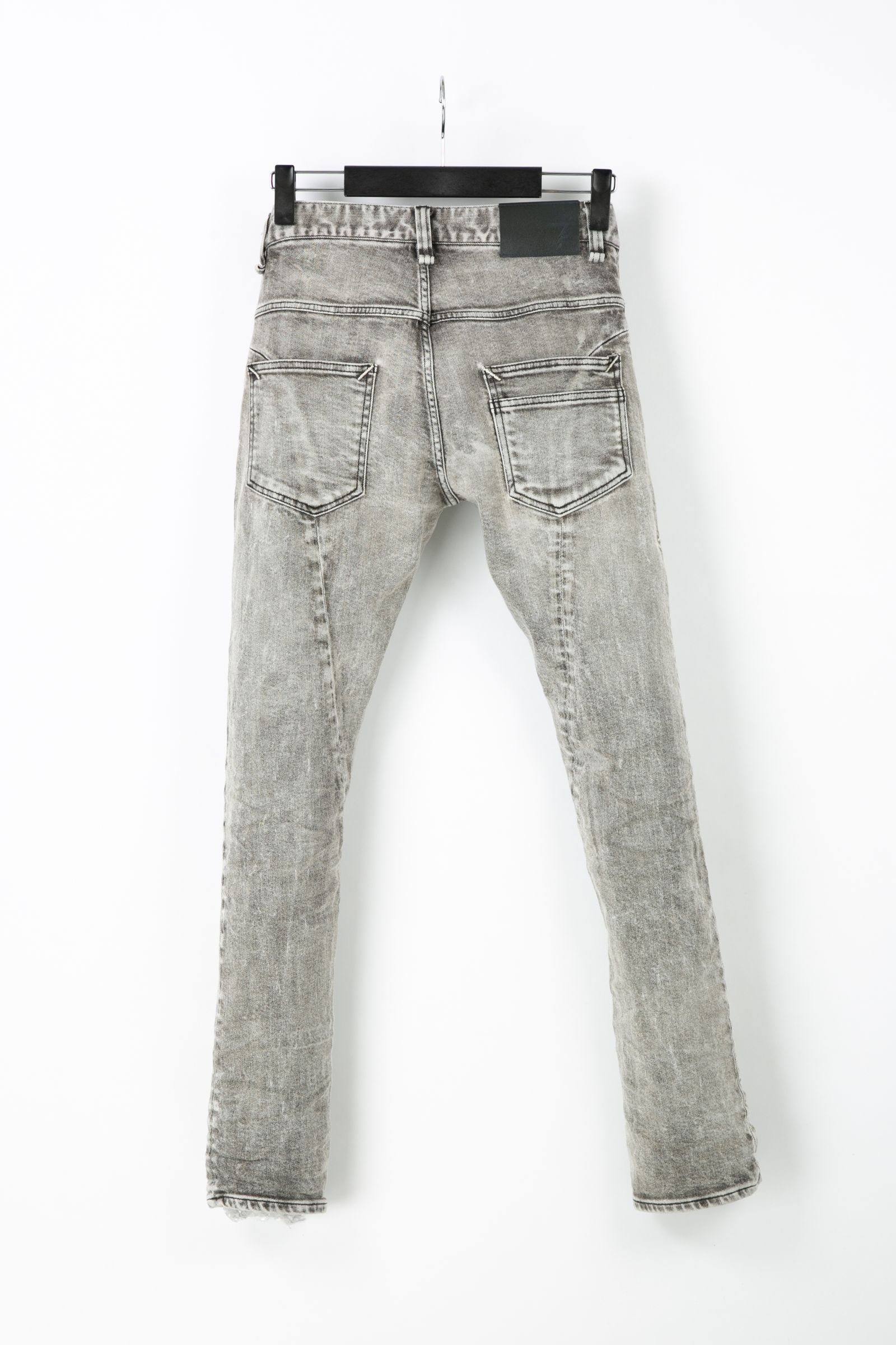 【予約品】 11oz オーガニックコットン ストレッチデニム タイトストレート ケミカルエコブリーチ / WHITE 【STRUM】 《1月下~2月上 入荷予定》