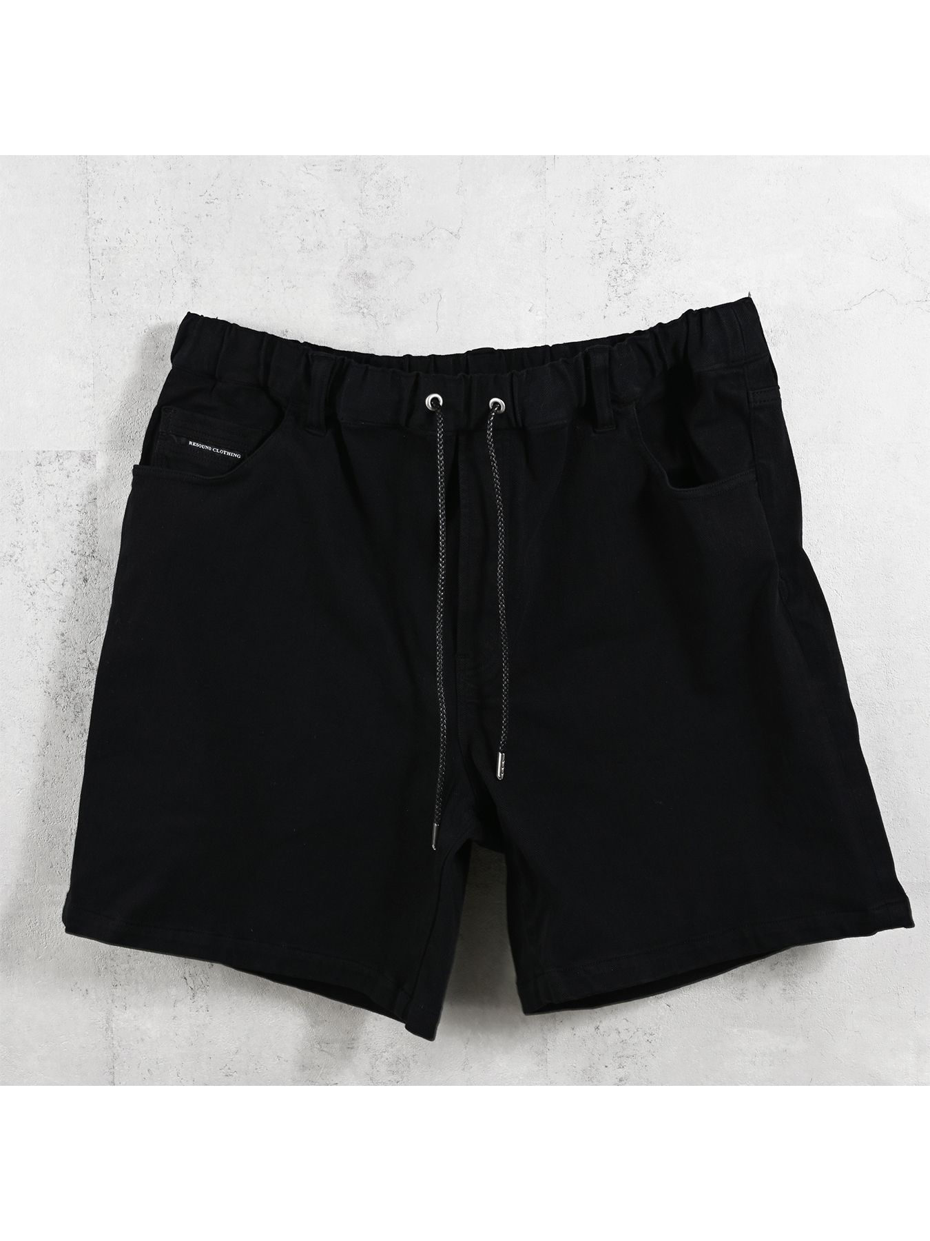 【予約品】DENIM JERSEY SHORTS / デニムジャージショーツ / ブラック