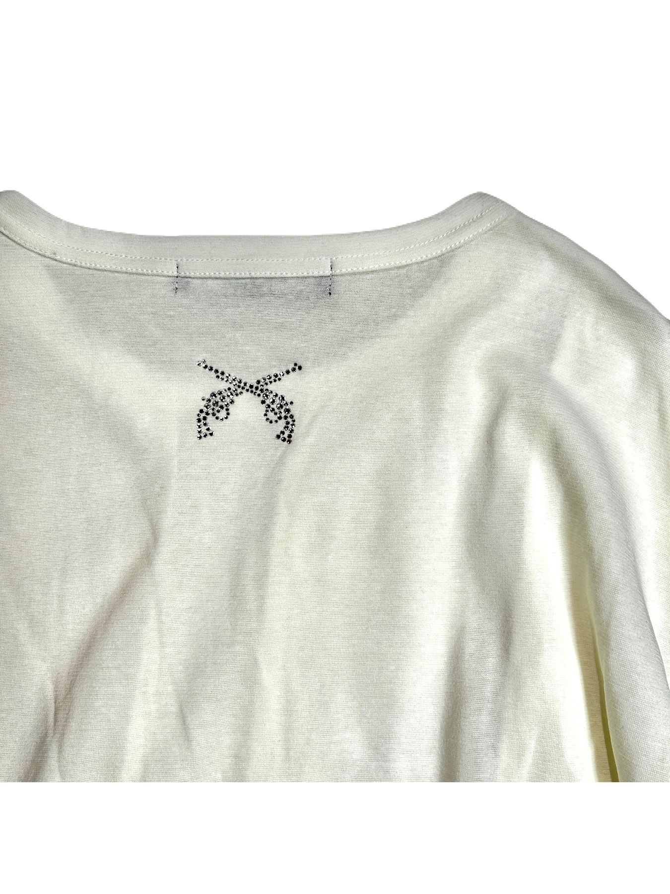 【予約品 8月10日(日) 締切 】WOMENS DRAPE CROSSGUN T / ドレープ クロスガン Tシャツ / クリスタル オフホワイト