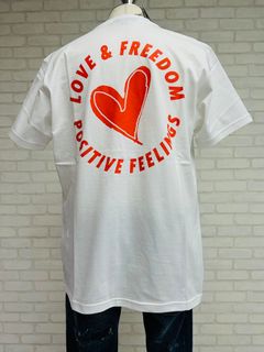 バックサークルハートプリントTシャツ / BIANCO ホワイト【SWEET YEARS】