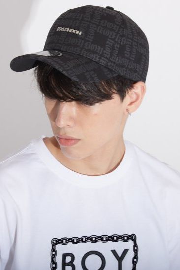 BOY LOGO PATTERNED CAP / ブラック 【BOY LONDON】