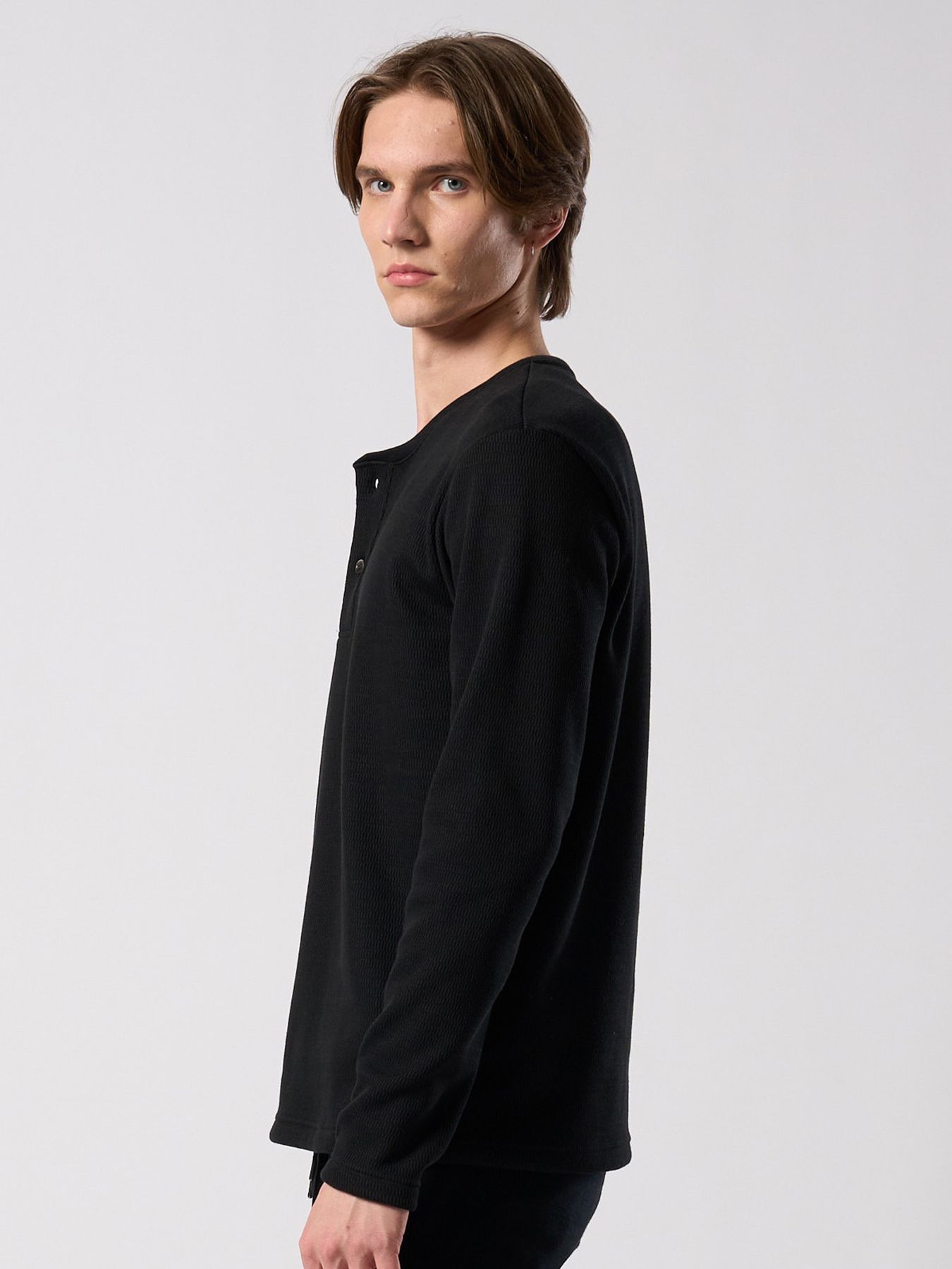 【予約品 4月19日(日) 18時締切】back boa thermal henley L/S / バックボア サーマル ヘンリーネック ロングスリーブ / ブラック