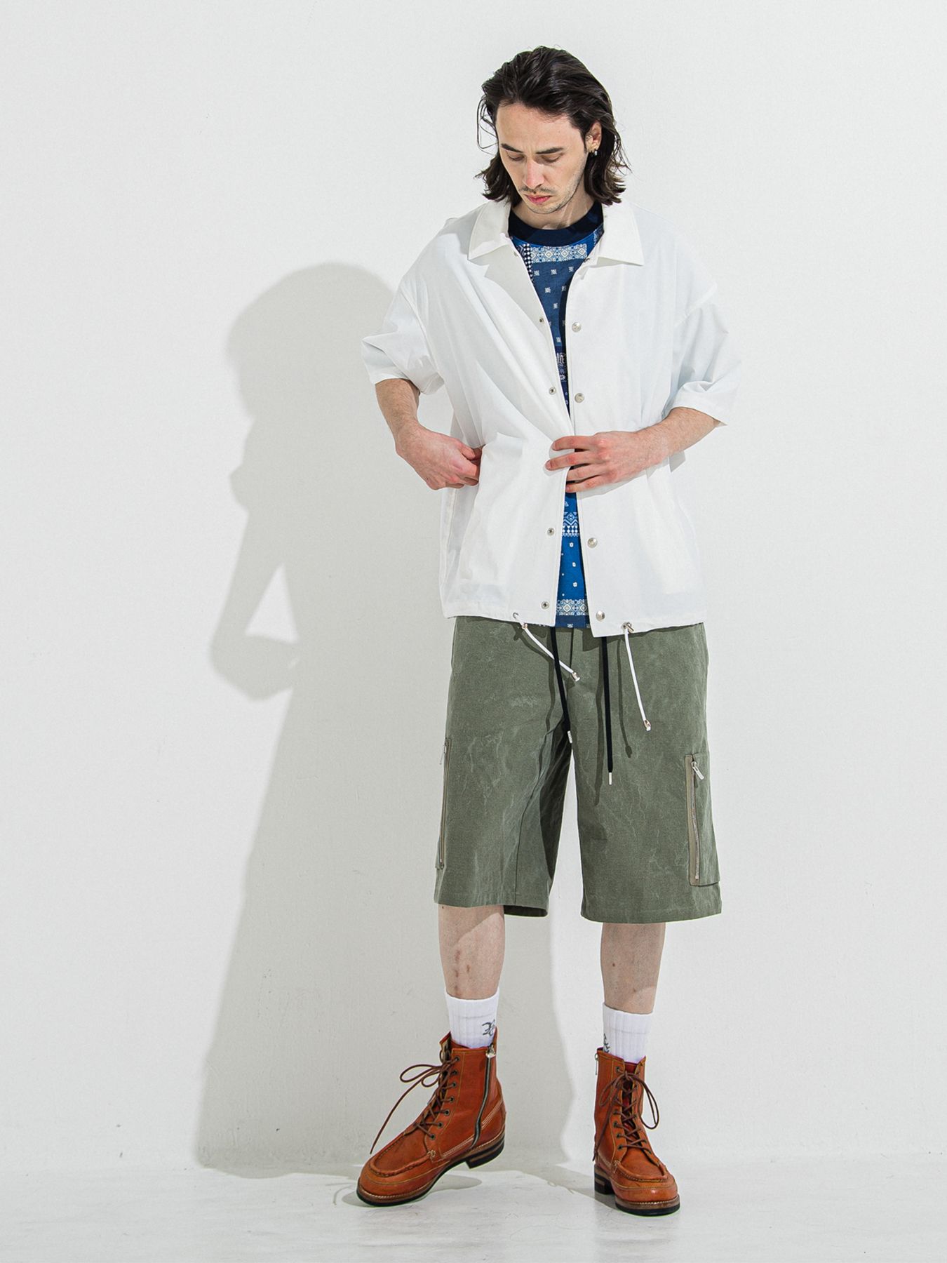 【予約品 】DAVID CARGO HALF PANTS / デヴィッドカーゴハーフパンツ / ヴィンテージカーキ