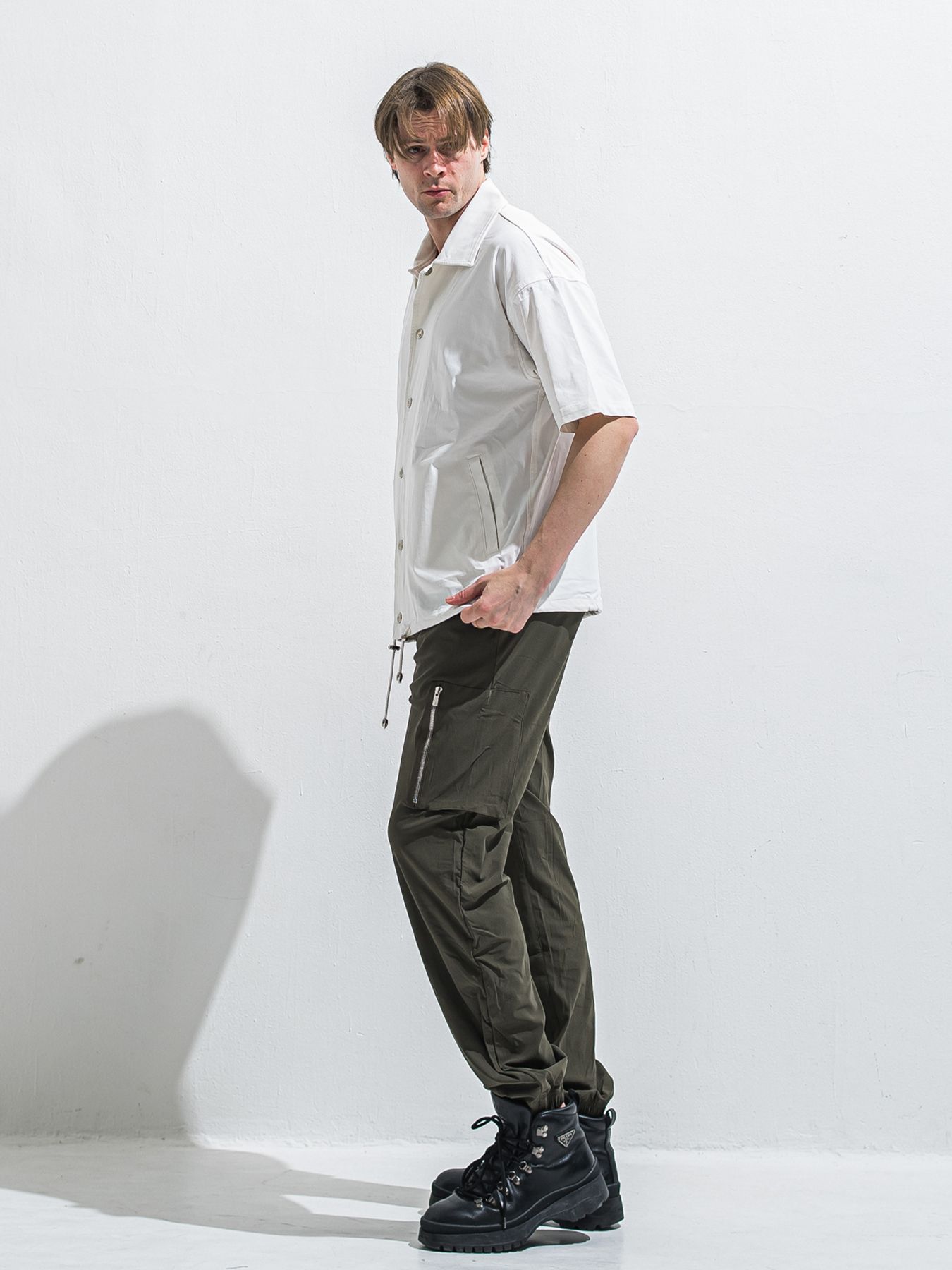 【予約品 2月15日(日) 18:00 締切】DAVID NYLON CARGO PANTS/ ミリタリーナイロンカーゴパンツ / カーキ