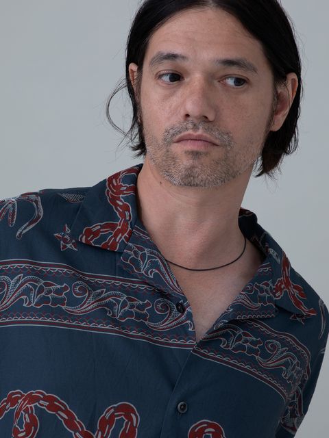 【予約品 】WESTERNBANDANA SHIRTS / バンダナプリント シャツ / NAVY