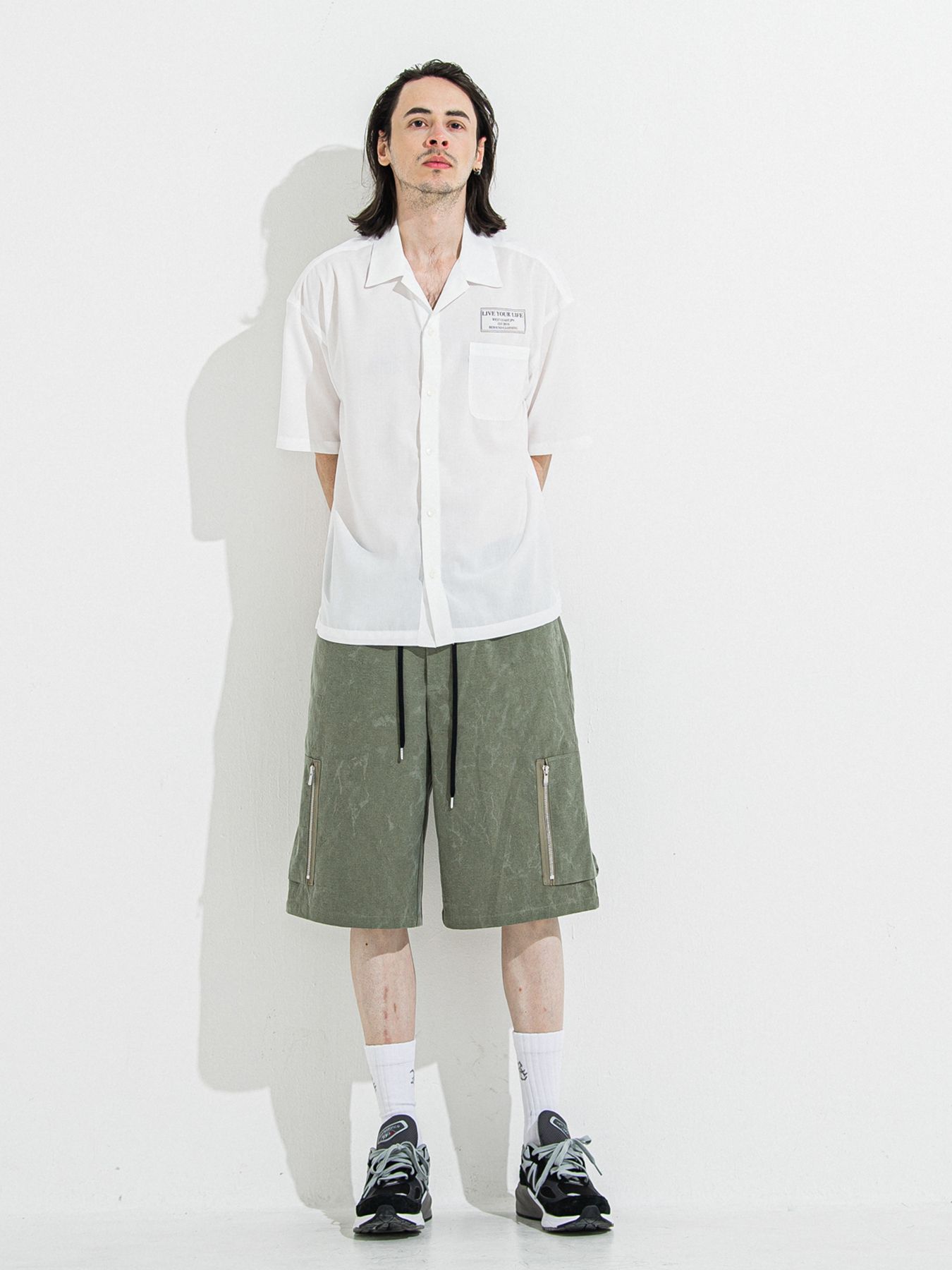 【予約品 】DAVID CARGO HALF PANTS / デヴィッドカーゴハーフパンツ / ヴィンテージカーキ