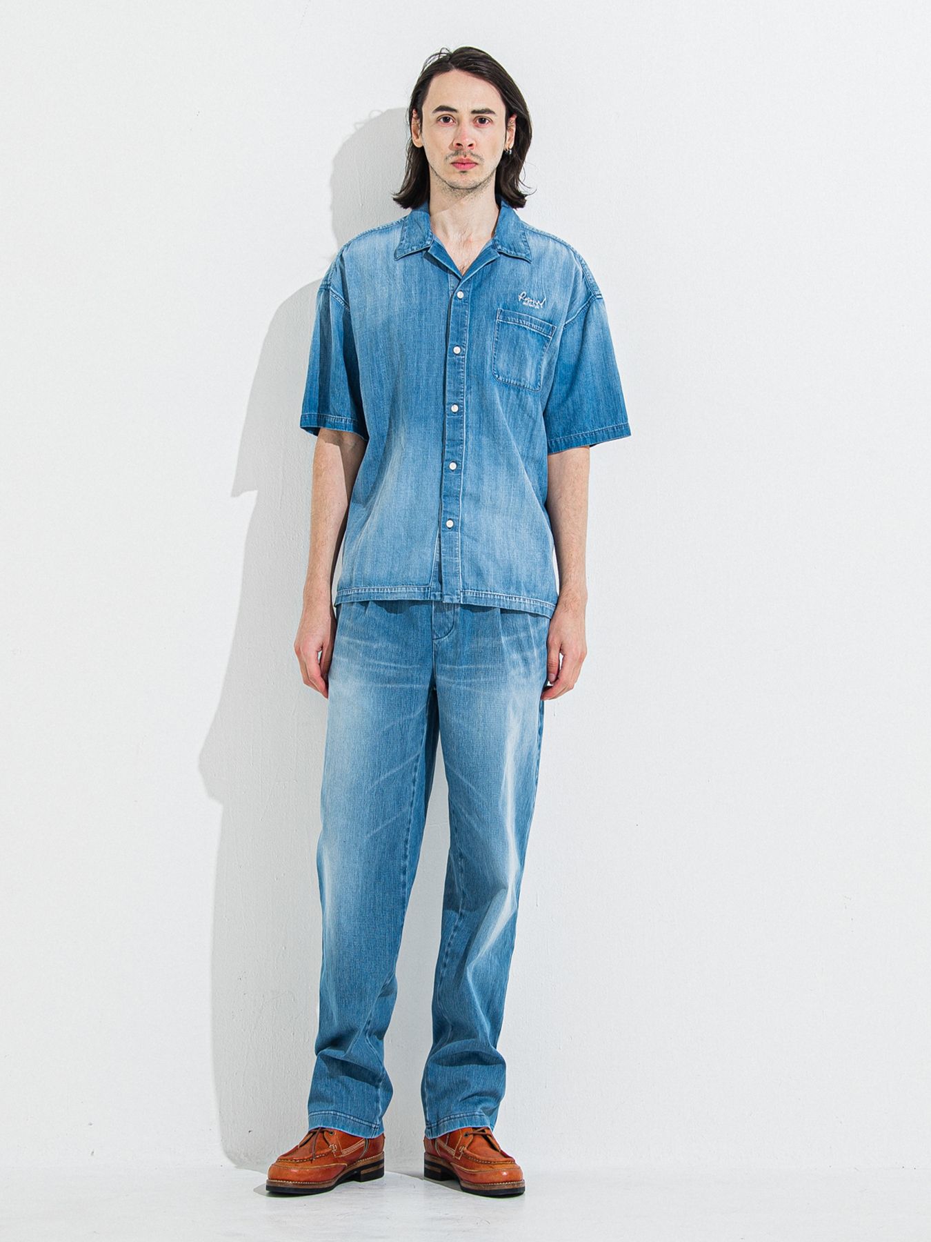 DENIM JERSEY WIDE PT / デニムジャージワイドパンツ / ライトインディゴ