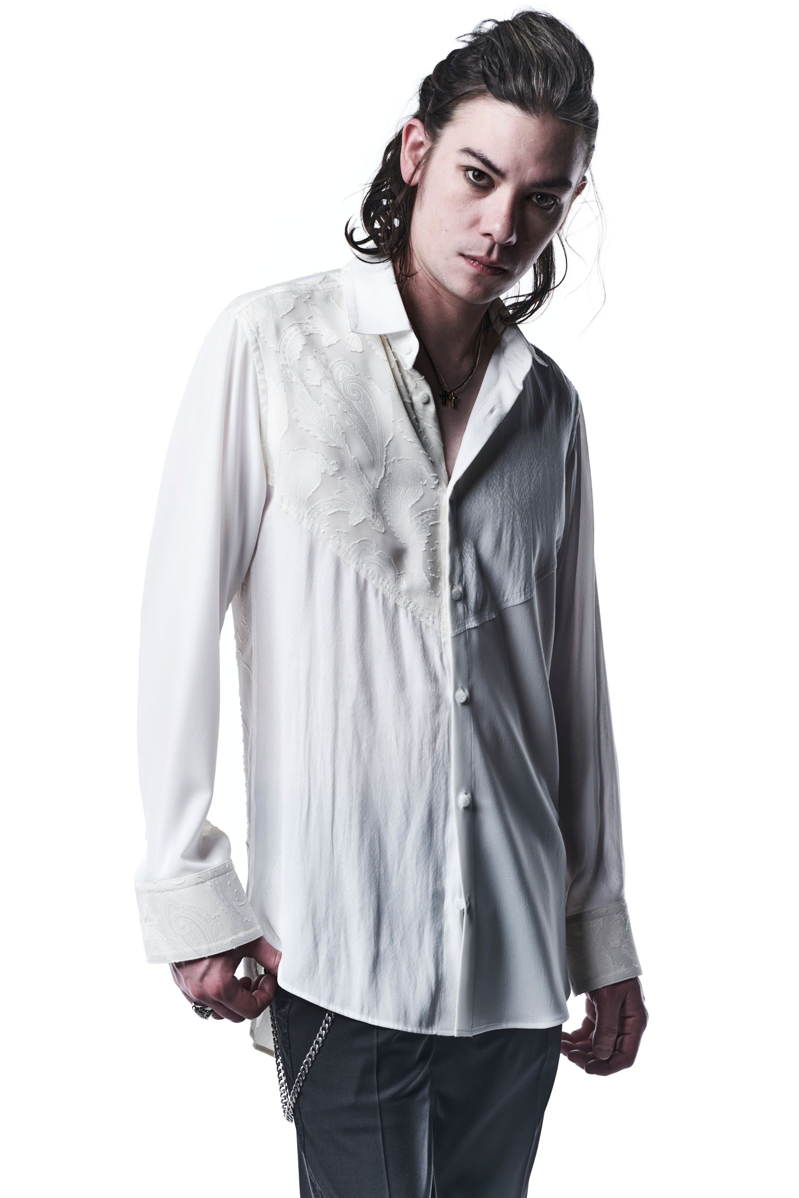 《予約品》 Shirts シャツ CrazyPattern / White 【kiryuyrik】 10月入荷予定