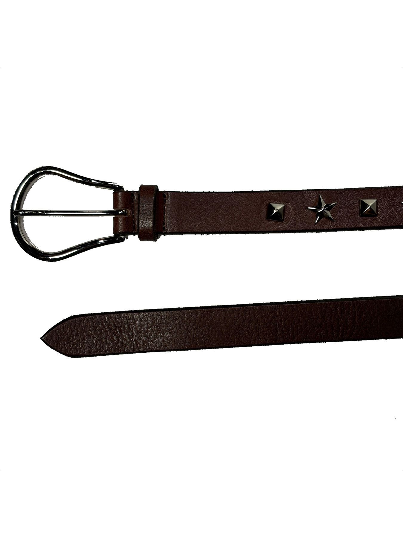 【予約品 3月9日(月) 18:00 締切 】STUDS BELT / スタッズベルト / ブラウン