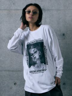 AFTER IMAGE LST / プリント ロングスリーブTシャツ / WHITE