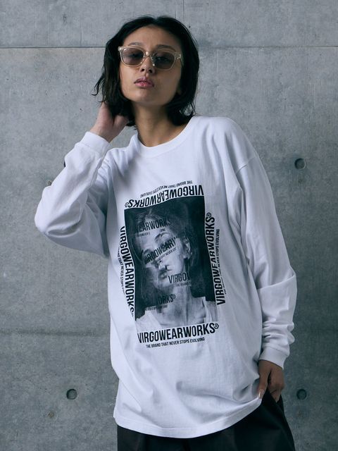 AFTER IMAGE LST / プリント ロングスリーブTシャツ / WHITE